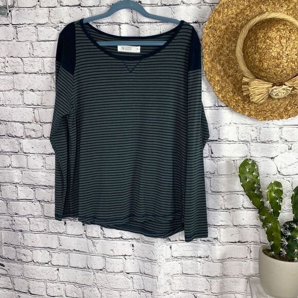 Carve Design Long Sleeve Organic Cotton Blend Stripe Crew Top XL‎ - Picture 1 of 11